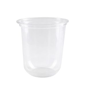 NaturalPak Recycled RPET U-Shape Clear Cups 12oz (360ml) - 1000 Pack