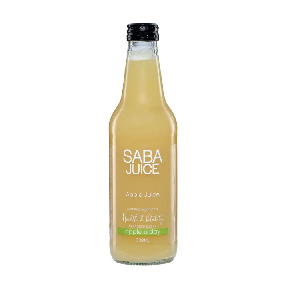 Saba Juice Organic Apple 330ml – 12 Pack