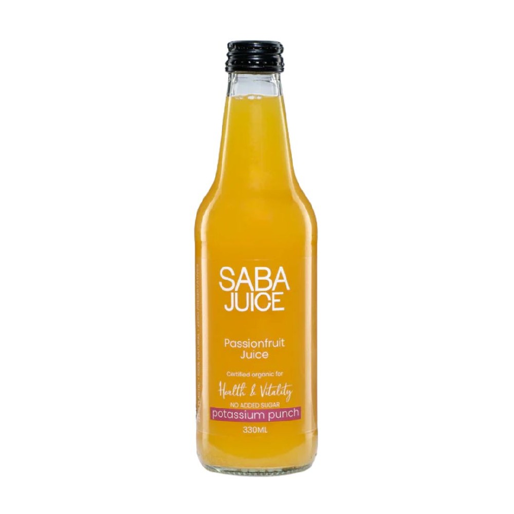 Saba Juice Organic Passionfruit 330ml – 12 Pack