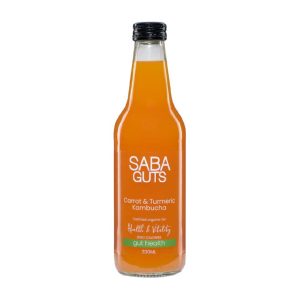 Saba Guts Carrot & Turmeric Kombucha 330ml – 12 Pack