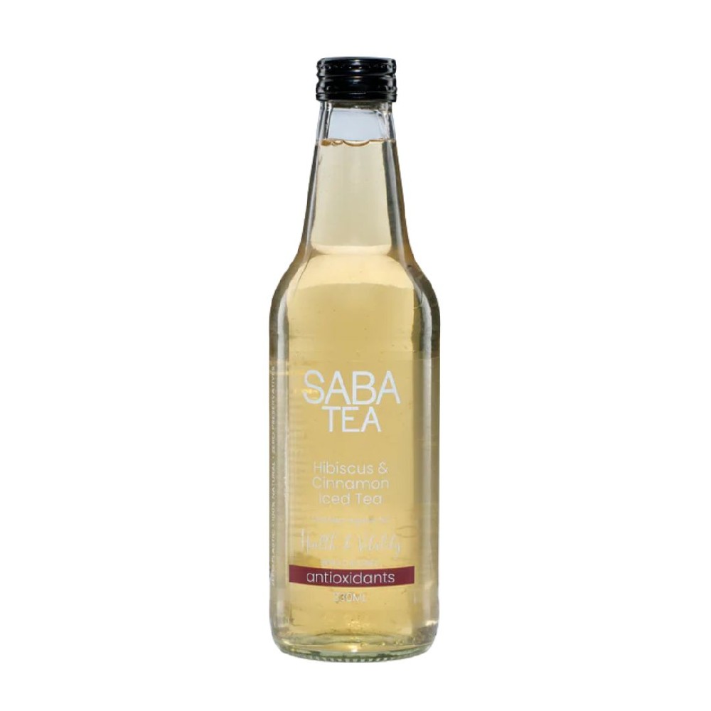 Saba Tea Hibiscus & Cinnamon Iced Tea 330ml – 12 Pack