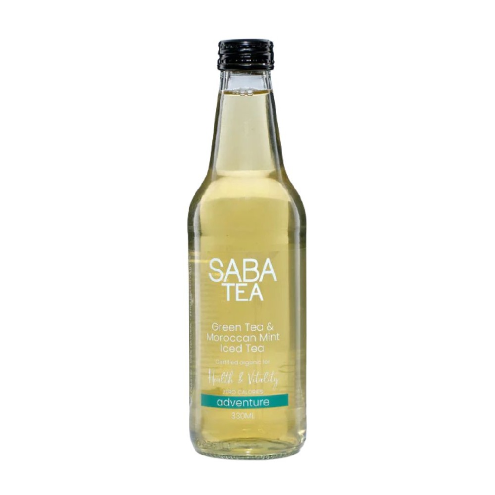 Saba Tea Green Tea & Moroccan Mint Iced Tea 330ml – 12 Pack