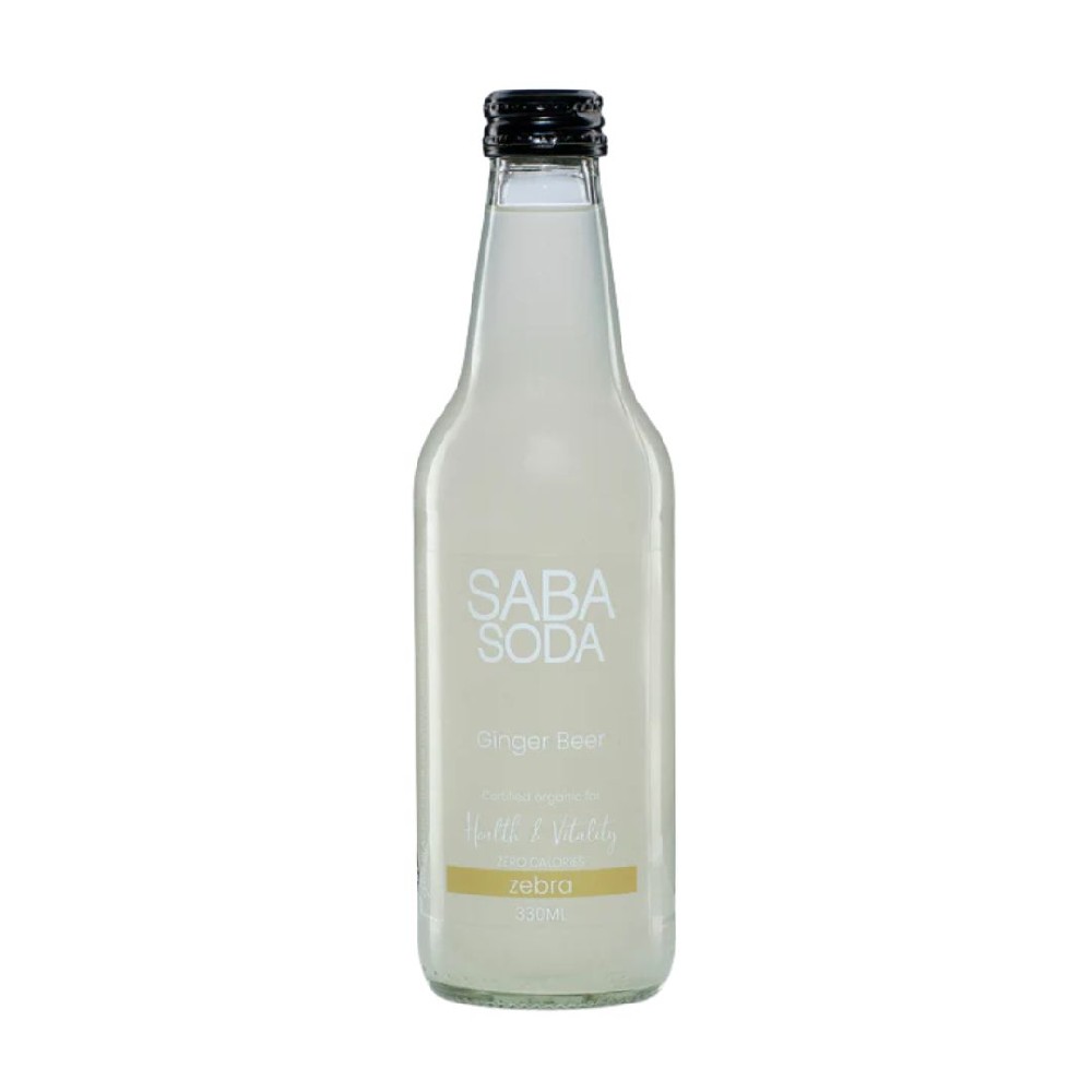 Saba Soda Ginger Beer Zero Sugar 330ml – 12 Pack