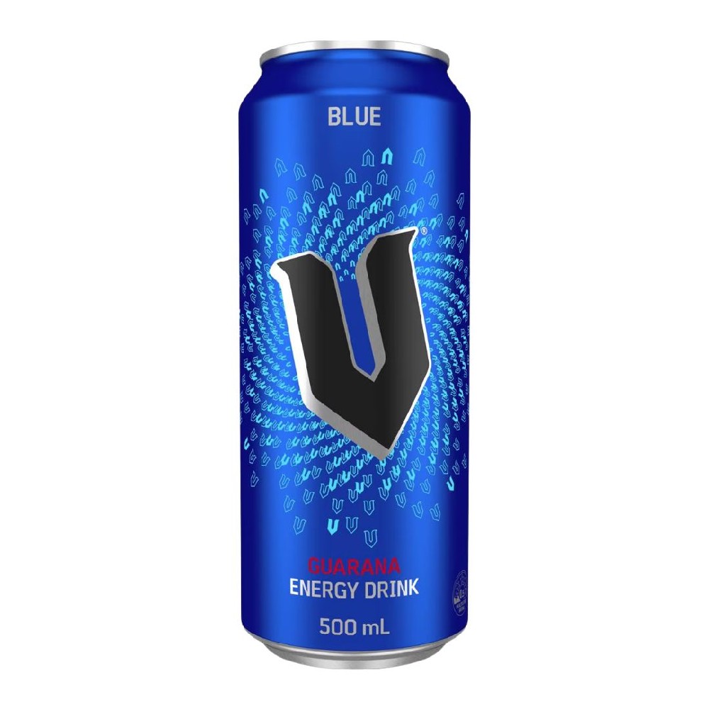 V Energy Drink Blue 500ml – 24 Pack (2x12)