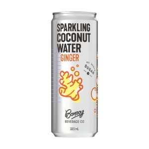 Bonsoy Ginger Sparkling Coconut Water 320ml – 12 Pack