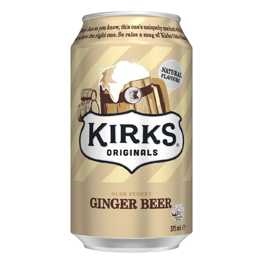 Kirks Ginger Beer 375ml – 20 Pack