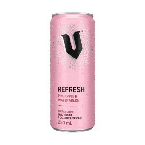 V Energy Drink Refresh Pineapple & Watermelon Zero Sugar 250ml – 24 Pack