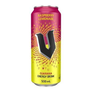 V Energy Drink Raspberry Lemonade 500ml – 24 Pack (2x12)