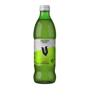 V Energy Drink Zero Sugar Glass 350ml – 24 Pack