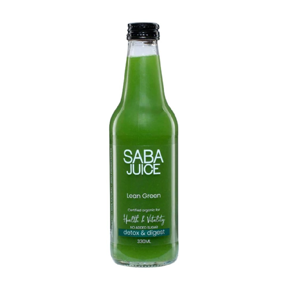 Saba Juice Organic Lean Green 330ml – 12 Pack