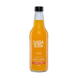 Saba Soda Orange Zero Sugar 330ml – 12 Pack