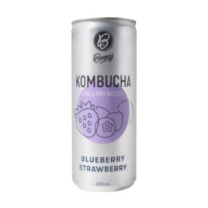 Bonsoy Kombucha Blueberry Strawberry 250ml – 12 Pack
