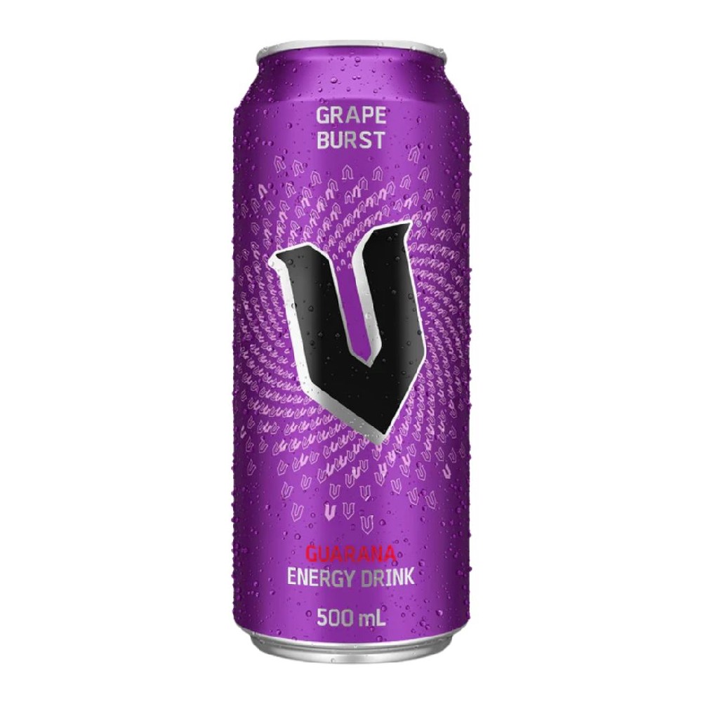 V Energy Drink Grape 500ml – 24 Pack (2x12)