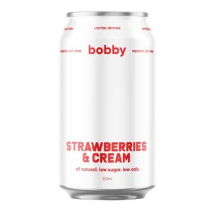 bobby Prebiotic Strawberries & Cream 330ml – 16 Pack (2x8)
