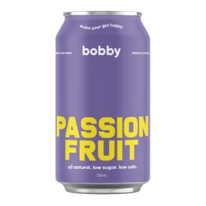 bobby Prebiotic Passionfruit 330ml – 16 Pack (4x4)