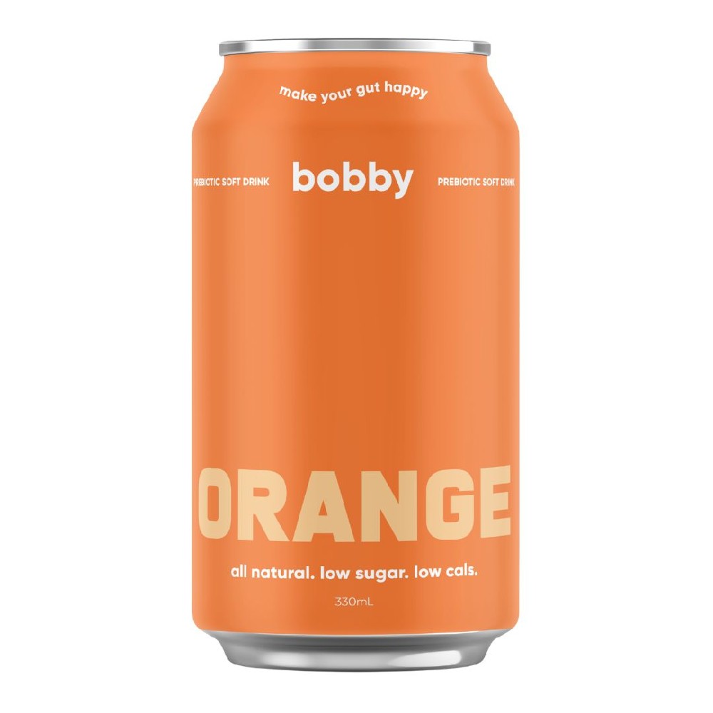bobby Prebiotic Orange 330ml – 16 Pack (4x4)