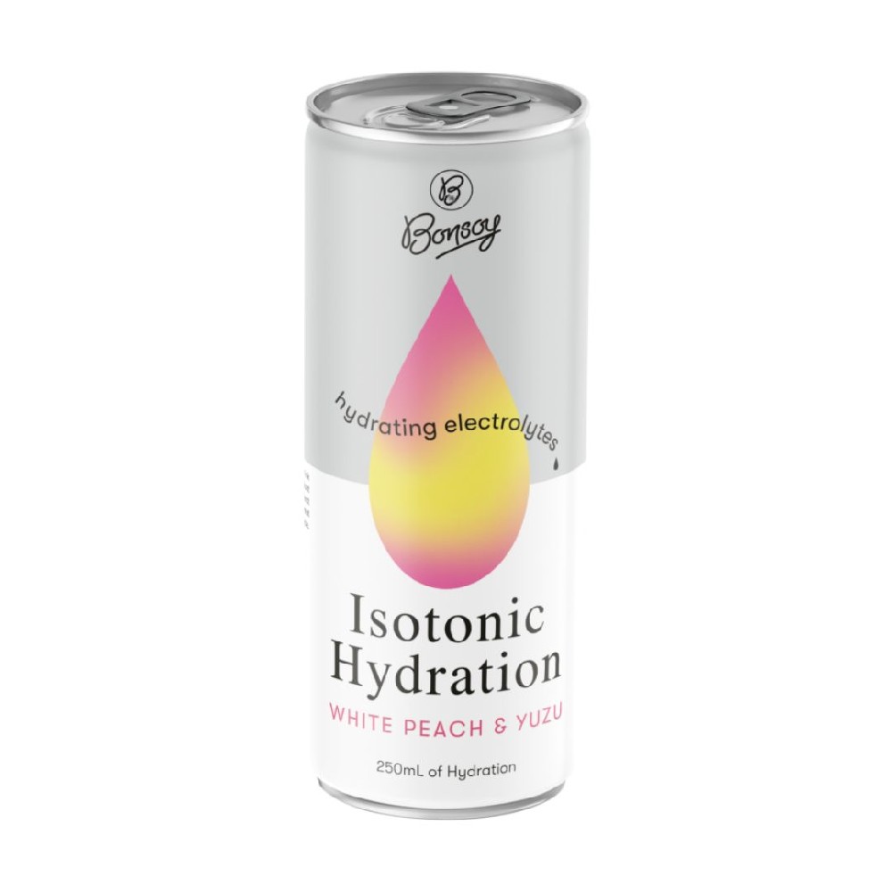 Bonsoy Isotonic Hydration White Peach & Yuzu 250ml – 12 Pack