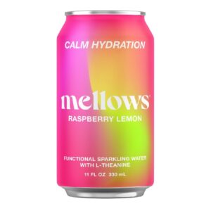 Mellows Raspberry & Lemon Functional Sparkling Water 330ml - 24 Pack (6x4)