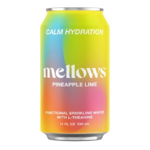 Mellows Pineapple & Lime Functional Sparkling Water 330ml - 24 Pack (6x4)