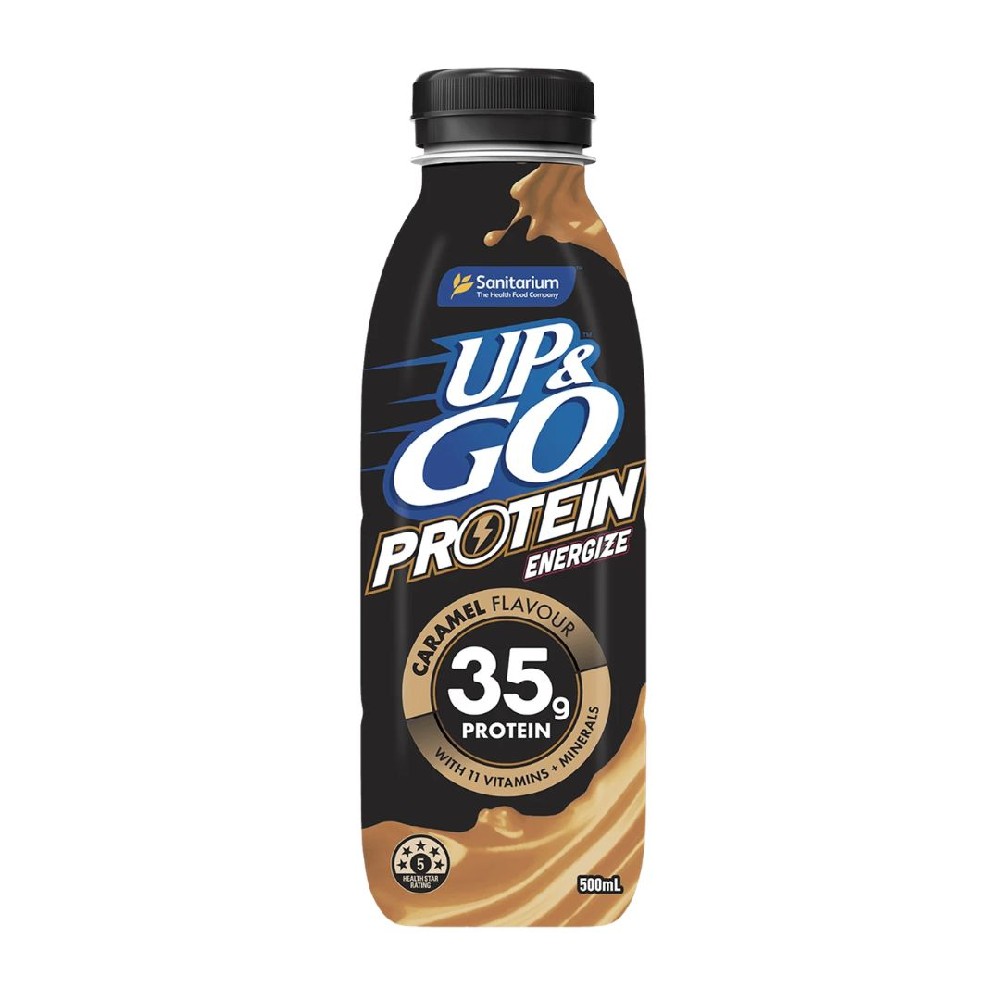 Up&Go Protein Energize Caramel 35g Protein PET 500ml – 8 Pack