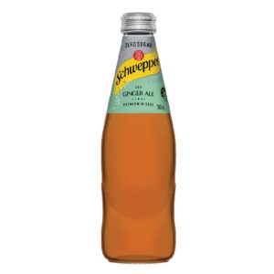 Schweppes Dry Ginger Ale Zero Sugar Glass 300ml – 24 Pack