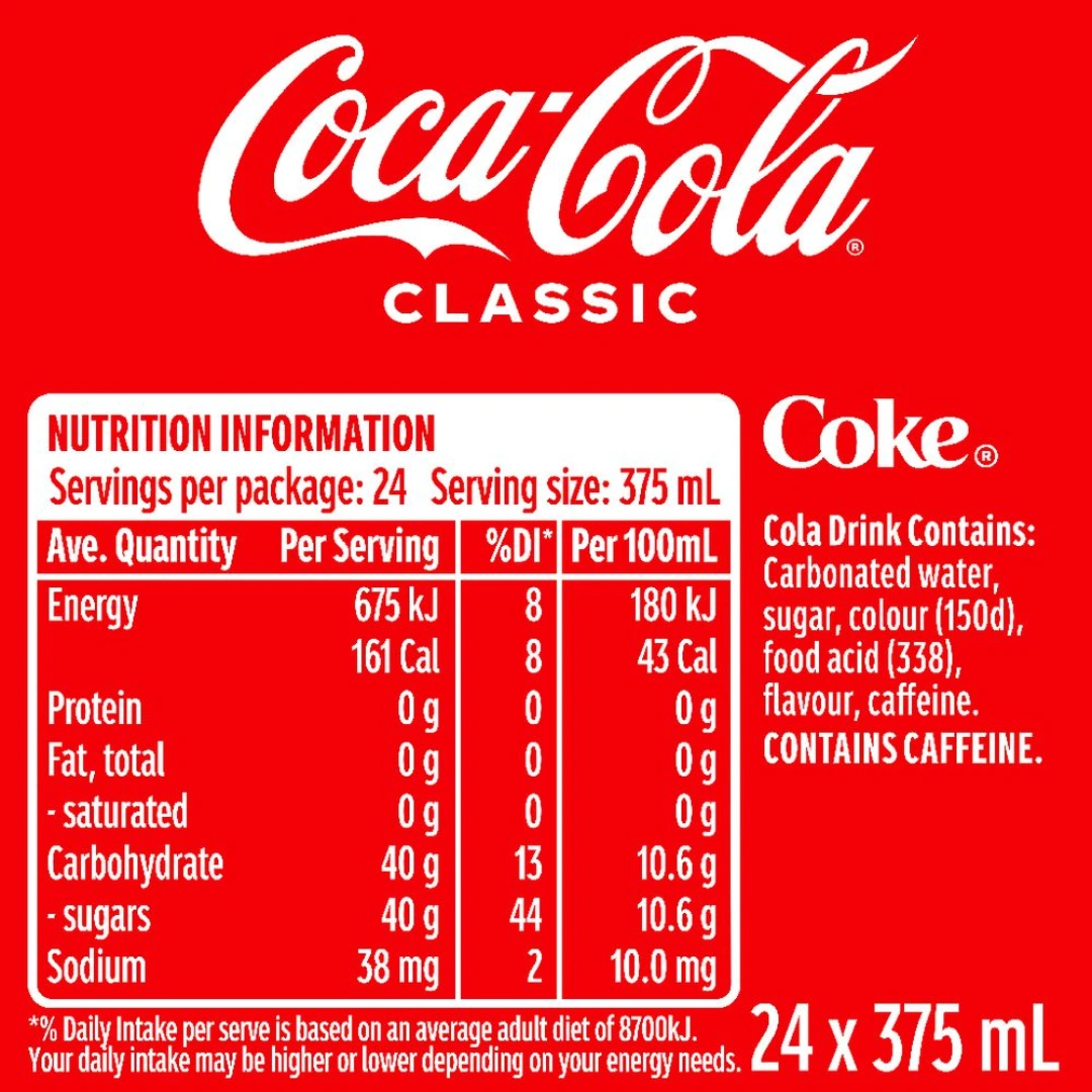 Coca-Cola Classic Cans 375ml – 24 Pack - Image 3