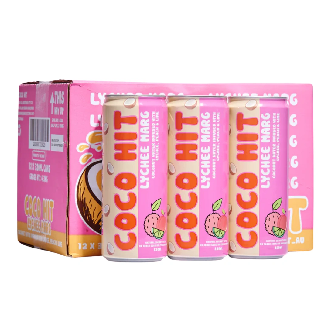 Coco Hit Lychee Marg 320ml – 12 Pack - Image 2
