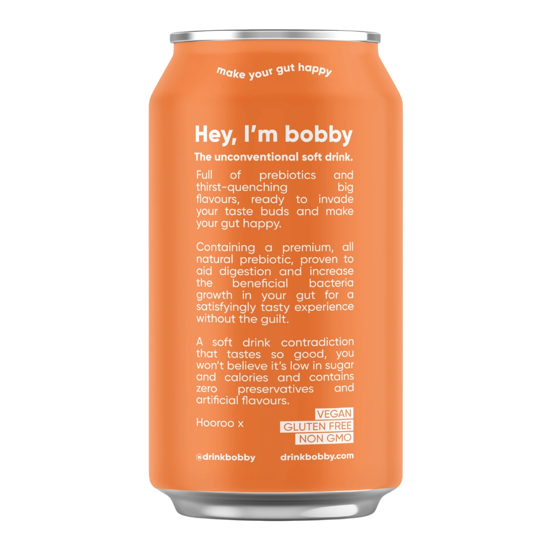 bobby Prebiotic Orange 330ml – 16 Pack (4x4) - Image 3