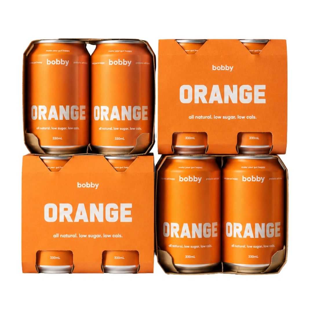 bobby Prebiotic Orange 330ml – 16 Pack (4x4) - Image 2
