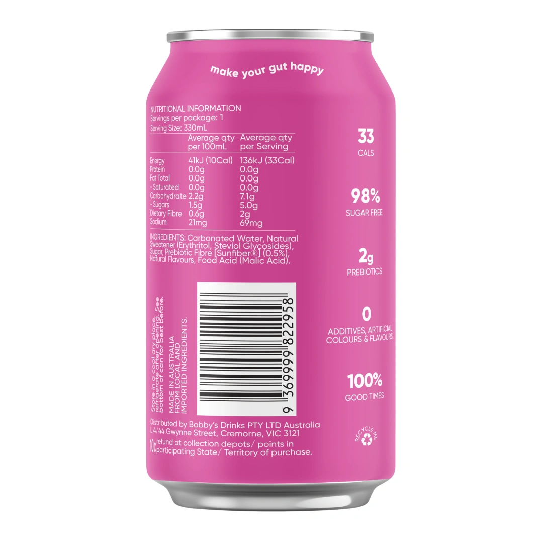 bobby Prebiotic Creamy Soda 330ml – 16 Pack (4x4) - Image 4