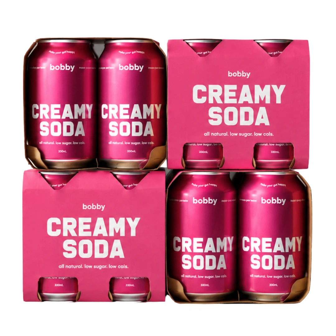 bobby Prebiotic Creamy Soda 330ml – 16 Pack (4x4) - Image 2
