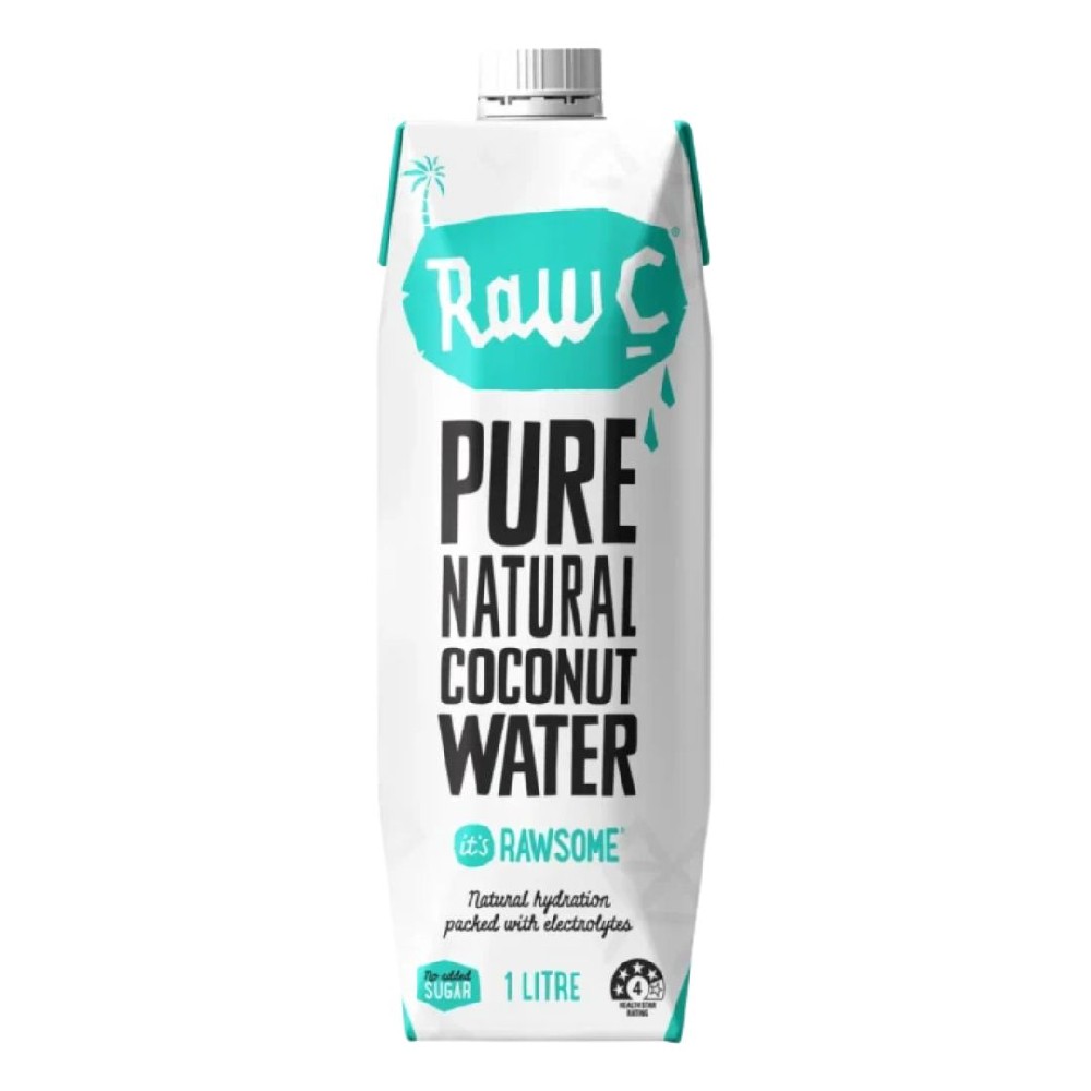 Raw C Straight Up Coconut Water 1L – 6 Pack