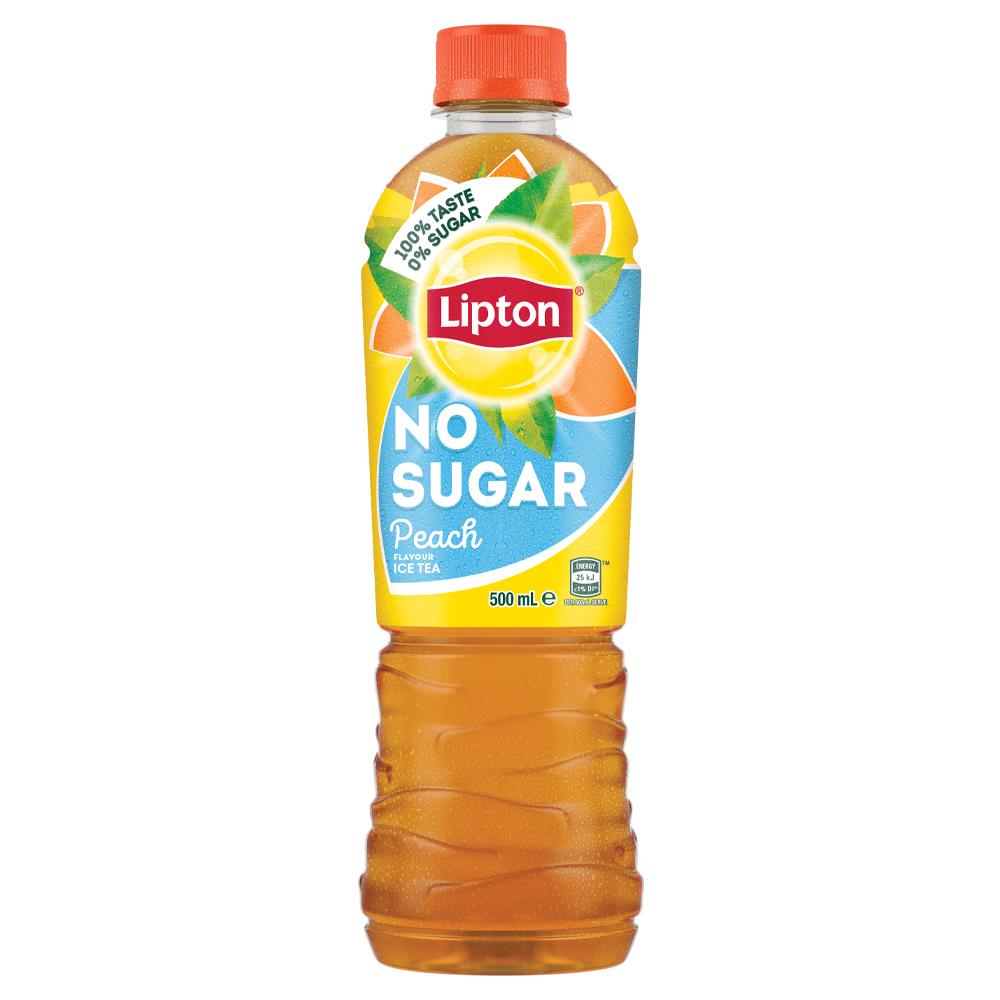 Lipton Iced Tea Peach Zero Sugar 500ml – 24 Pack (2x12)