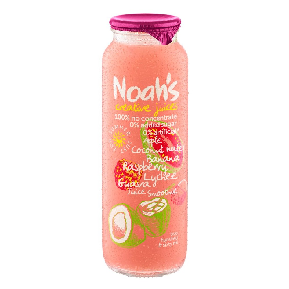 Noah's Raspberry Coconut Water Smoothie 260ml – 12 Pack