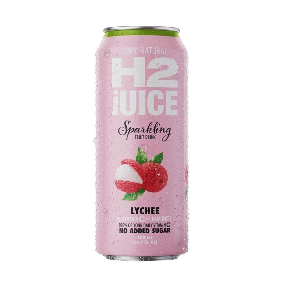 H2 Sparkling Juice Lychee 500ml – 12 Pack