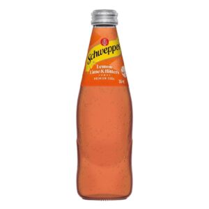 Schweppes Lemon Lime Bitters Premium Soda Glass 300ml – 24 Pack