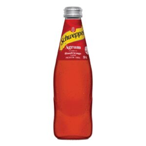 Schweppes Agrum Blood Orange Premium Soda Glass 300ml – 24 Pack