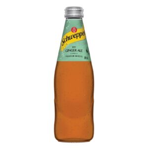 Schweppes Dry Ginger Ale Premium Mixer Glass 300ml – 24 Pack