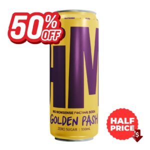 JiM Prebiotic Protein Soda Golden Pash 330ml – 12 Pack
