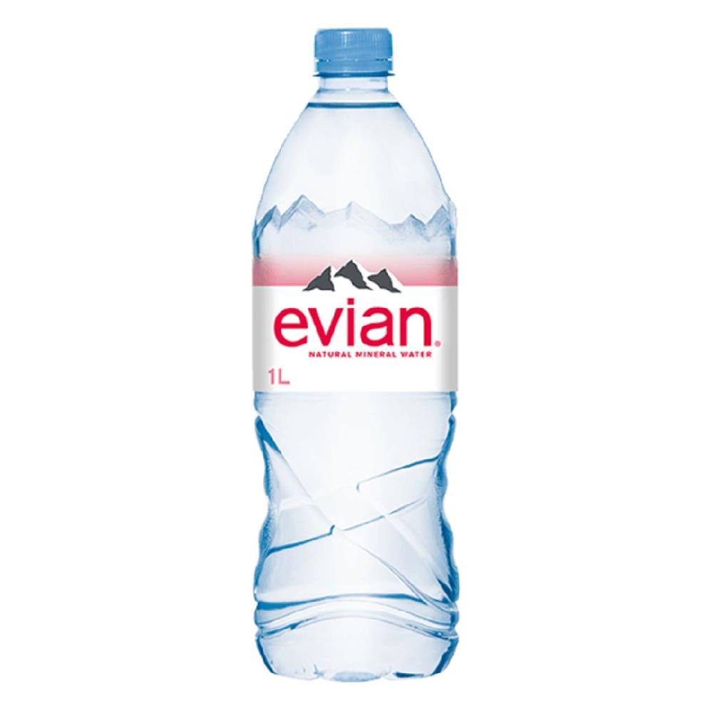 Evian Natural Mineral Water 1L – 12 Pack