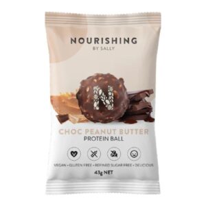 Nourishing By Sally Choc Peanut Butter Protein Ball 43g - 12 Pack