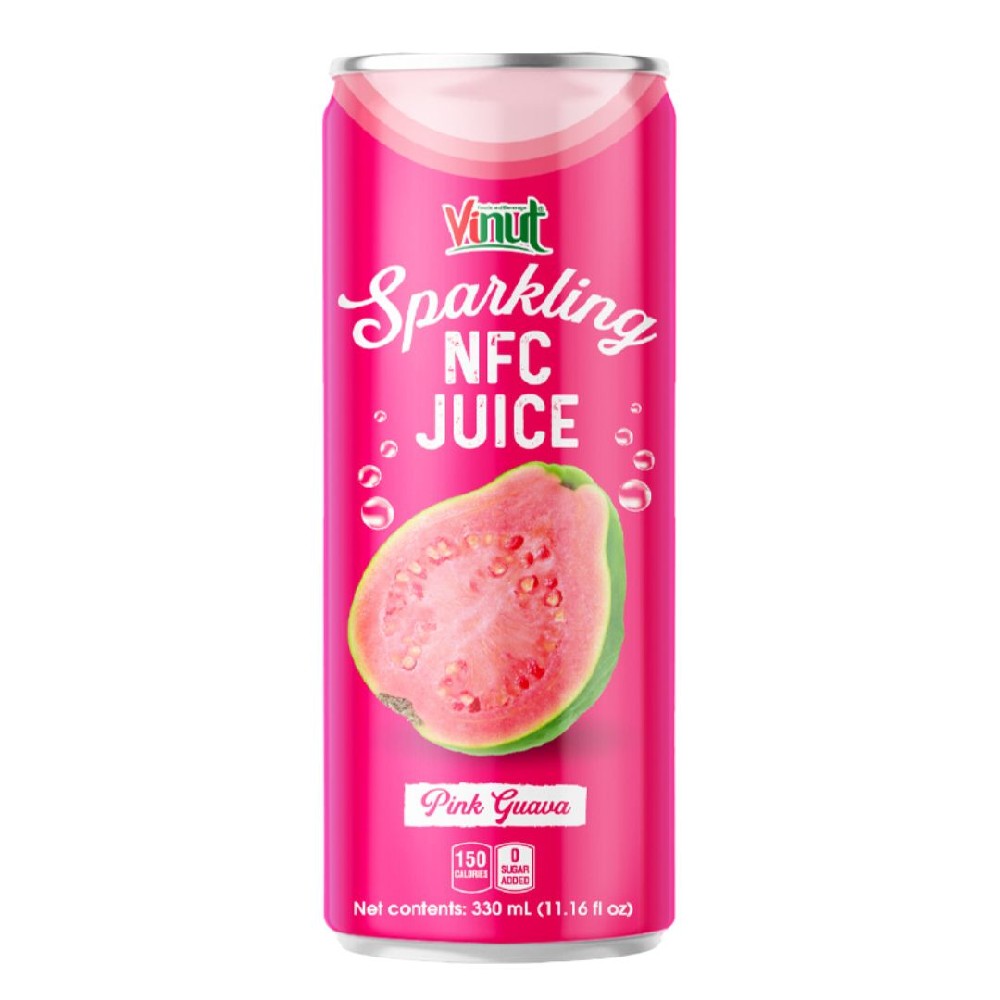 Vinut Pink Guava Sparkling Juice 330ml - 12 Pack