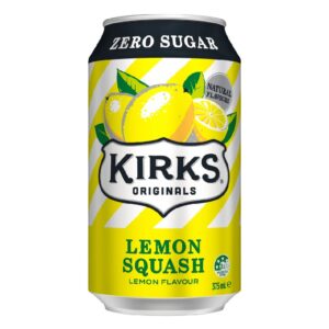 Kirks Lemon Squash Zero Sugar 375ml – 20 Pack