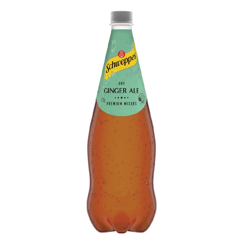 Schweppes Dry Ginger Ale Premium Mixer PET 1.1L - 12 Pack