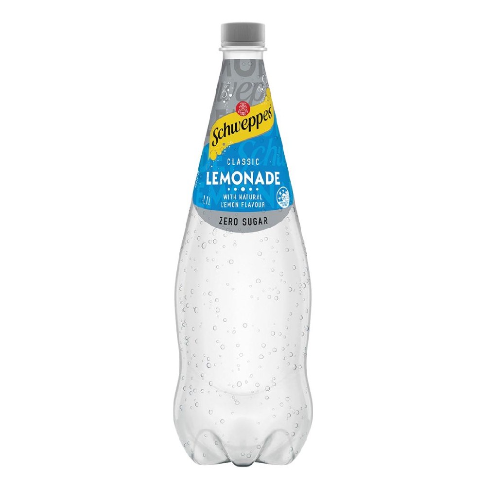 Schweppes Lemonade Zero Sugar PET 1.1L - 12 Pack