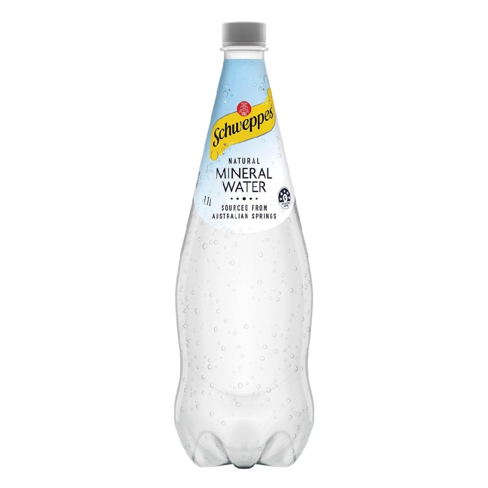 Schweppes Natural Mineral Water PET 1.1L - 12 Pack