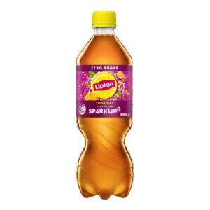 Lipton Sparkling Iced Tea Tropical Zero Sugar 600ml - 24 Pack