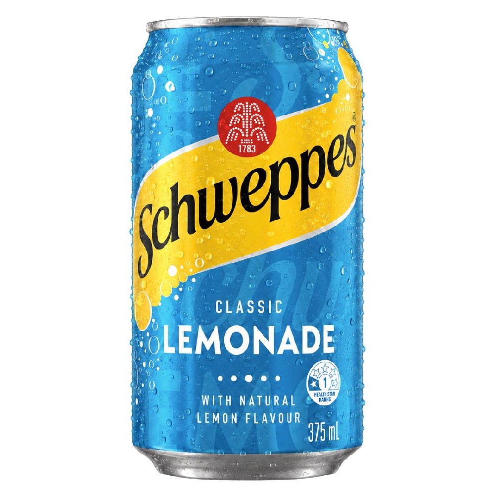 Schweppes Lemonade Cans 375ml – 30 Pack