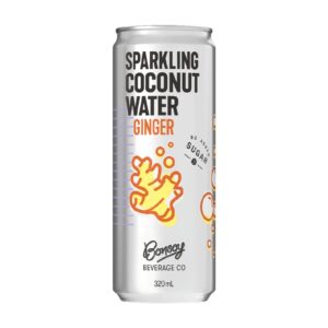 Bonsoy Ginger Sparkling Coconut Water 320ml – 12 Pack