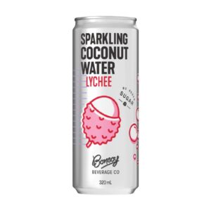 Bonsoy Lychee Sparkling Coconut Water 320ml – 12 Pack